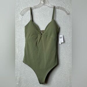 Abercrombie & Fitch Olive Green Bodysuit